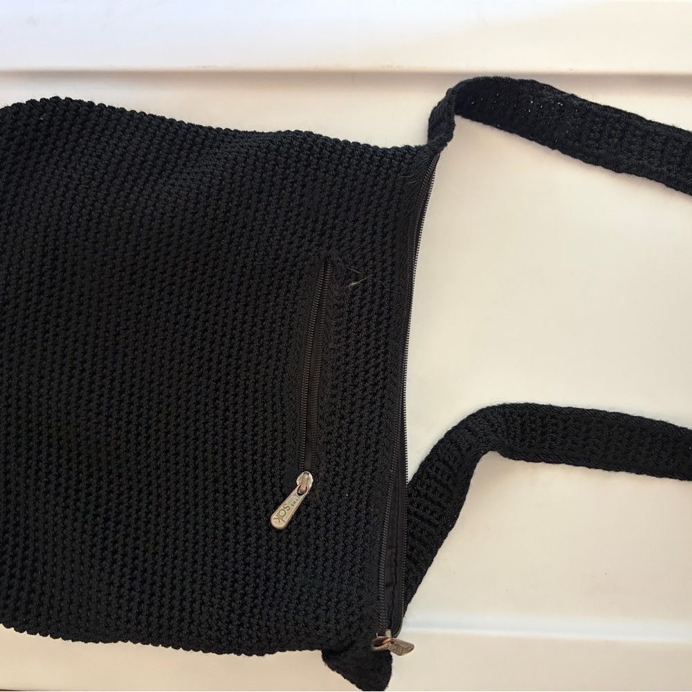 SAK Medium Sized Black Crochet Crossbody/Shoulder Bag